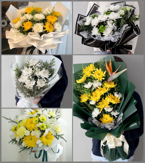 山东青岛莱西市孙受镇中赵格庄村白事花束代送